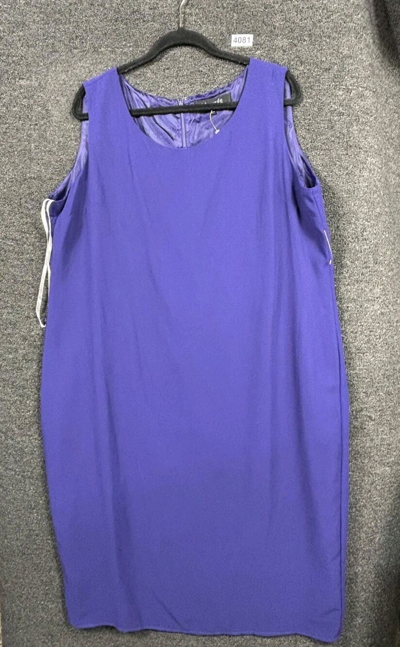 Montee Collection Sheath Dress Womens Size 20W Purple Sleeveles Knee length